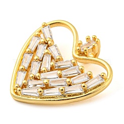 Rack Plating Brass Micro Pave Cubic Zirconia Pendants&nbsp;KK-C044-19G
