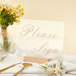 4Pcs 2 Styles Rectangle Beechwood Name Card Holder&nbsp;ODIS-OC0001-39
