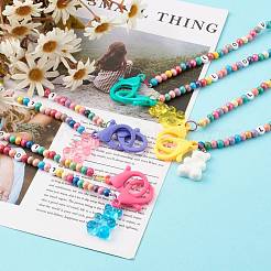 Bear Transparent Resin Pendant Necklaces&nbsp;NJEW-JN03525