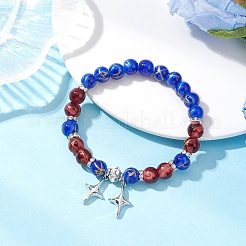 Round Glass Beaded Stretch Bracelets&nbsp;BJEW-JB12648