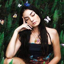 6Pcs Butterfly Pendant Necklaces for Women&nbsp;JN1066A