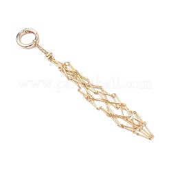 304 Stainless Steel Macrame Pouch Empty Stone Holder Pendant Decorations&nbsp;SA-CJCA03-01
