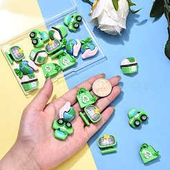 20Pcs 5 Styles Environmental Protection Theme Opaque Resin Cabochons&nbsp;CRES-YW0001-40
