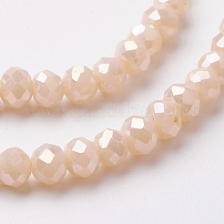 Electroplate Glass Beads Strands&nbsp;EGLA-F124-FR-A02