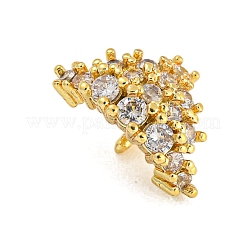 Rack Plating Brass Micro Pave Clear Cubic Zirconia Peg Bails&nbsp;KK-F876-24G-02