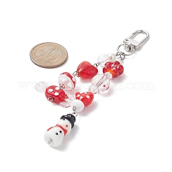 Christmas Handmade Lampwork Beaded Pendant Decorations&nbsp;HJEW-TA00022
