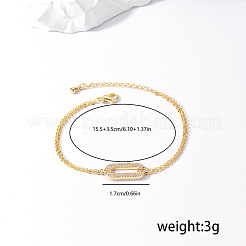 Brass Cable Chain Bracelets&nbsp;FU3607-1