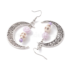 Halloween Alloy Synthetic Turquoise Dangle Earrings&nbsp;EJEW-JE05844-02
