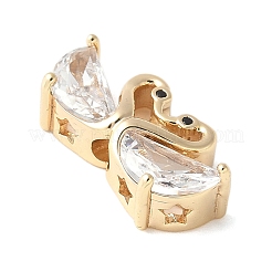 Brass Micro Pave Cubic Zirconia Beads&nbsp;KK-A253-07G
