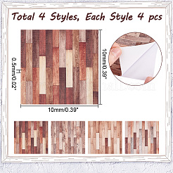 16Pcs 4 Colors Self Adhesive PVC Wall Stickers&nbsp;DIY-GO0002-15
