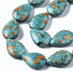 Dyed Synthetic Turquoise Teardrop Bead Strands&nbsp;TURQ-Q100-10B
