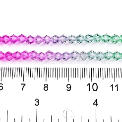 Gradient Color Baking Paint Glass Bead Strands&nbsp;X1-DGLA-A039-T4mm-A010