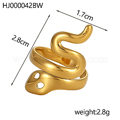 304 Stainless Steel Cuff Rings for Women&nbsp;STAS-OY018-13G