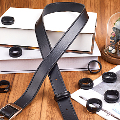 50Pcs Imitation Leather with Alloy Waist Belt Keeper Rings&nbsp;FIND-CP0002-44