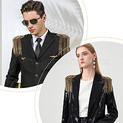 2Pcs Detachable Iron Tassel Epaulettes&nbsp;FIND-FH0005-44G