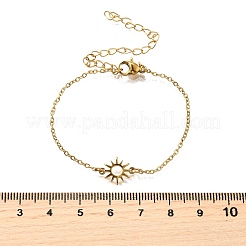 304 Stainless Steel Sun Link Bracelets&nbsp;BJEW-D308-01G