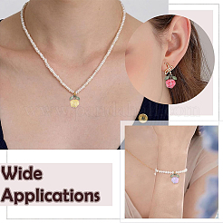 20Pcs 10 Colors Glass Pendants&nbsp;PALLOY-YW00082