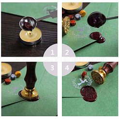 Brass Wax Seal Stamp&nbsp;AJEW-CP0002-04-D020