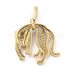 Rack Plating Brass Micro Pave Cubic Zirconia Pendants&nbsp;ZIRC-F129-35A-G