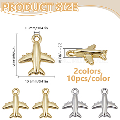 20Pcs 2 Colors Brass Pendants&nbsp;KK-DR0001-50