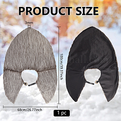 Viking Faux Fur Collar with Belt Buckle&nbsp;AJEW-WH0696-483A