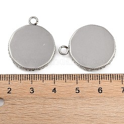 Non-Tarnish 304 Stainless Steel Pendant Cabochon Settings&nbsp;STAS-Z070-01P-04