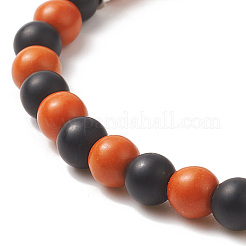 4Pcs 4 Style Dyed Natural & Synthetic Mixed Gemstone Skull Beaded Stretch Bracelets Set&nbsp;BJEW-JB09324
