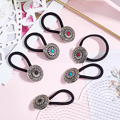 6Pcs 3 Colors Alloy Hair Ties&nbsp;DIY-CY0001-80B