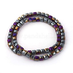 Electroplated Non-magnetic Synthetic Hematite Beads Strands&nbsp;G-P408-D
