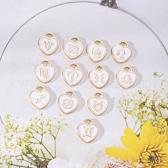 Light Gold Plated Alloy Enamel Pendants&nbsp;ENAM-R055-05A