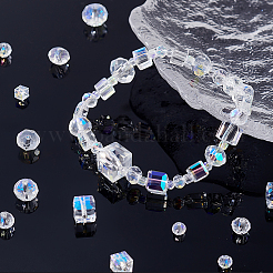 800Pcs 10 Styles AB Color Plated Electroplated Glass Beads Strands&nbsp;GLAA-GA0001-85