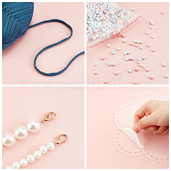 DIY Flower Acrylic Transparent Knitting Crochet Bags Making Kits&nbsp;DIY-WH0196-49