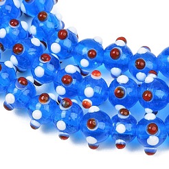 Handmade Bumpy Lampwork Beads Strands&nbsp;LA-CBA05D6-01-10