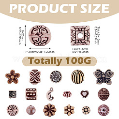 100G Mixed Antique Style Acrylic Beads&nbsp;MACR-TA0002-38