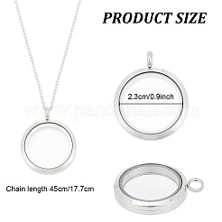 DIY Blank Floating Charm Necklace Making Kit&nbsp;DIY-DR0001-21