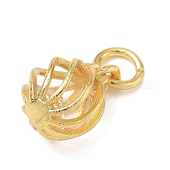 Brass Micro Pave Clear Cubic Zirconia Charms&nbsp;CU-CBABB5B-09G