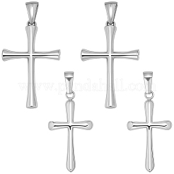 4Pcs 2 Styles 304 Stainless Steel Pendants&nbsp;STAS-BBC0007-68