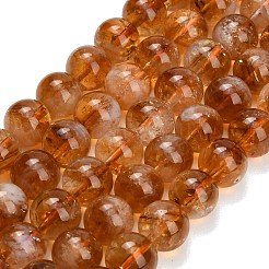 Hearted Natural Citrine Beads Strands&nbsp;GG-T002-A02-10mm