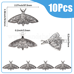 10Pcs Halloween Tibetan Style Alloy Big Pendants&nbsp;ENAM-SC0007-42