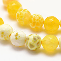 Natural Fire Crackle Agate Bead Strands&nbsp;X-G-K166-07F-8mm-07