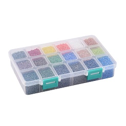 FGB 48000PCS 18 Colors 12/0 Grade A Round Glass Seed Beads&nbsp;SEED-JP0012-02-2mm