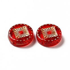 Transparent Plating Acrylic Beads&nbsp;X-OACR-L013-034A