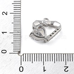 Brass Micro Pave Cubic Zirconia Pendants&nbsp;KK-D283-27P