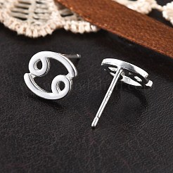 925 Sterling Silver Stud Earrings&nbsp;EJEW-K303-01S-04