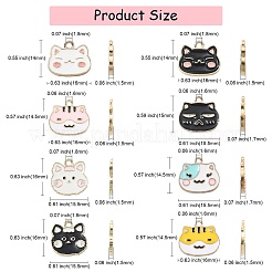 32Pcs 8 Styles Alloy Enamel Pendants&nbsp;ENAM-CJ0003-20