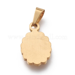 304 Stainless Steel Lady of Guadalupe Pendants&nbsp;STAS-O138-13G