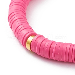 Handmade Polymer Clay Heishi Beads Stretch Bracelets&nbsp;BJEW-JB05759