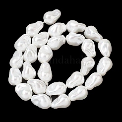 Electroplate Opaque Glass Imitation Pearl Beads Strands&nbsp;EGLA-H113-08A