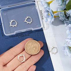 2 Pairs 925 Sterling Silver Hoop Earring Findings&nbsp;STER-BBC0007-15