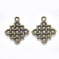 Tibetan Style Alloy Pendants&nbsp;TIBE-Q092-05AB-RS